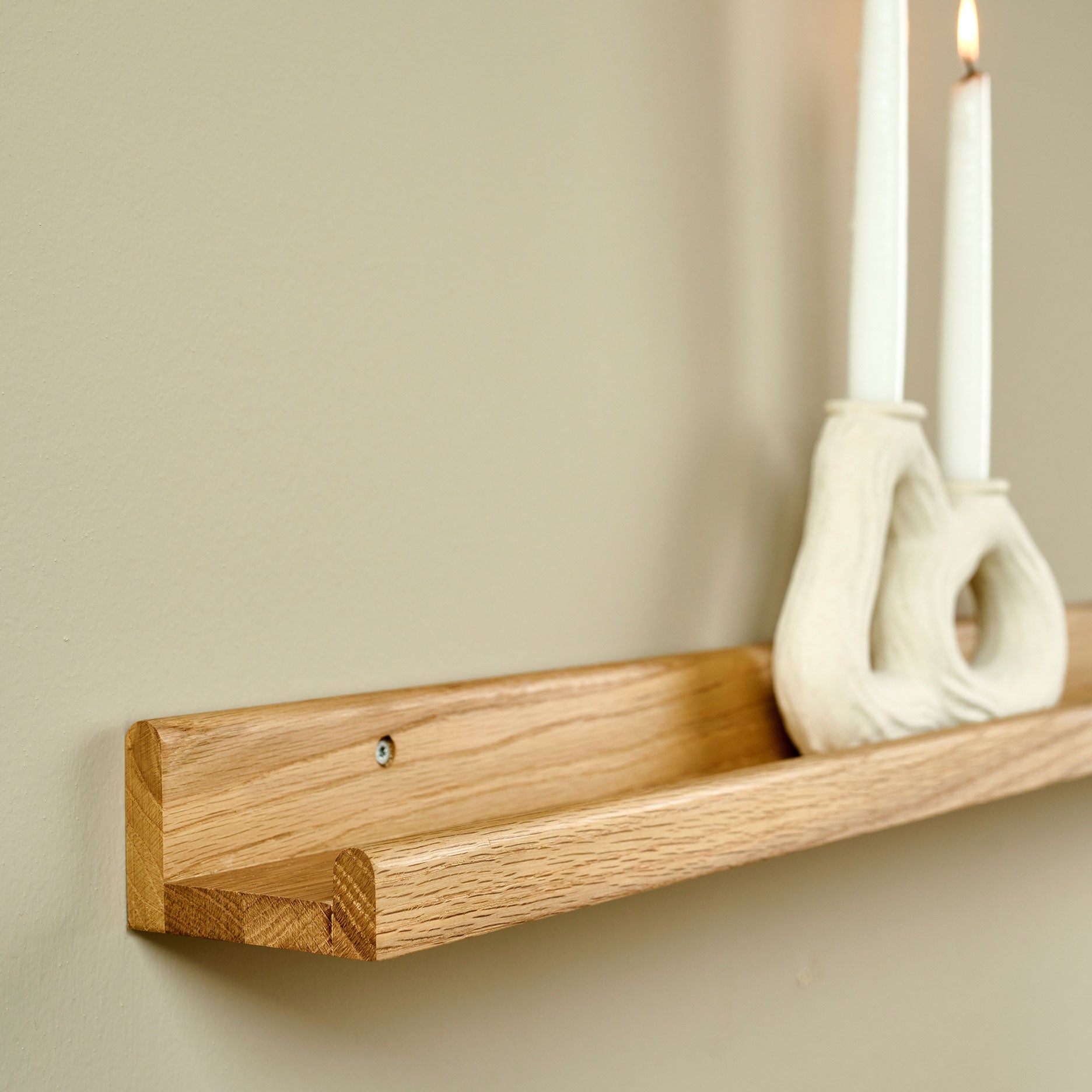 Wood II gallerihylde FSC certificeret egetræ, L120 cm